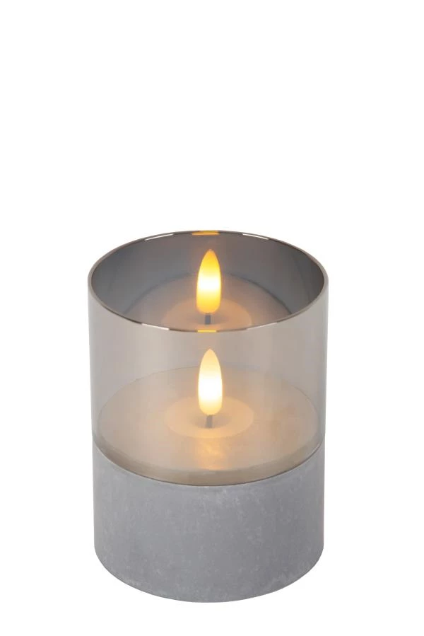 Lucide VELAS - Lámpara de mesa - Batería/pilas - Ø 8 cm - LED - 3x0,2W 2700K - Ahumado - Set de 3 - detalle 1